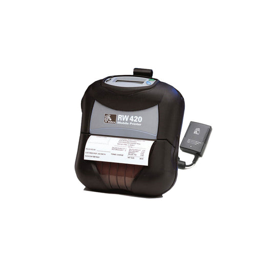 Zebra RW420 Wireless Bluetooth Printer R4D-0UBA000N-00 with Charger
